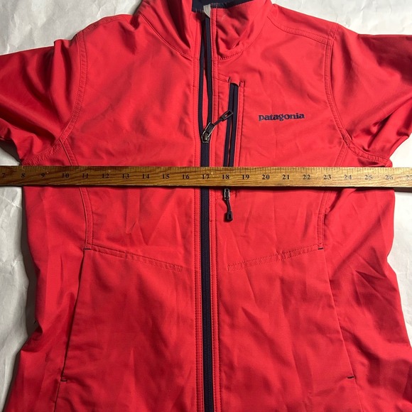 Patagonia Womens All Free Jacket Softshell Jacket Full Zip Red Blue Size S - Picture 5 of 7